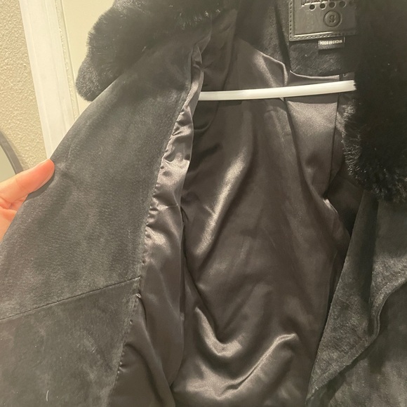 Blank NYC Suede Moto Jacket with Faux Fur Collar - Picture 3 of 6